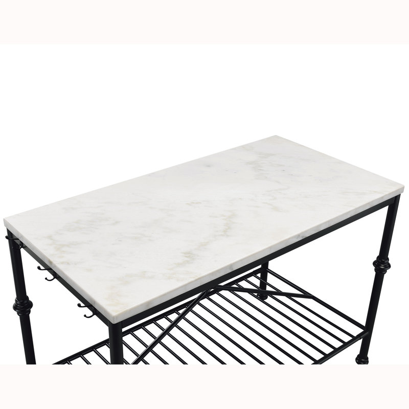 Lark Manor Allisun Marble Kitchen Island Wayfair